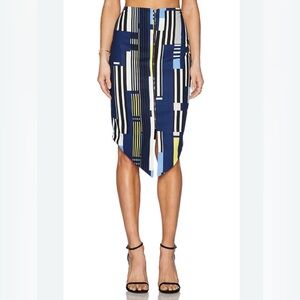 Backstage by Revolve Women’s Sunset People Zip Front‎ Pencil Midi Skirt Sz M